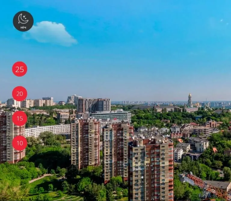 «INTERGAL CITY», аерозйомка, види з вікон