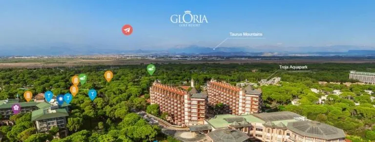 3D-тур з аерозйомкою для готелю Gloria Golf Resort (Туреччина)