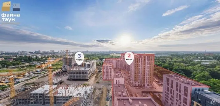 Аерозйомка черг будівництва для ЖК «Файна Таун»